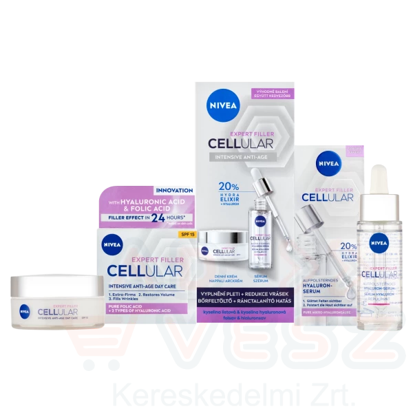 NIVEA Cellular Expert Filler arcápoló csomag (nappali arckrém&hialuron szérum) Kép