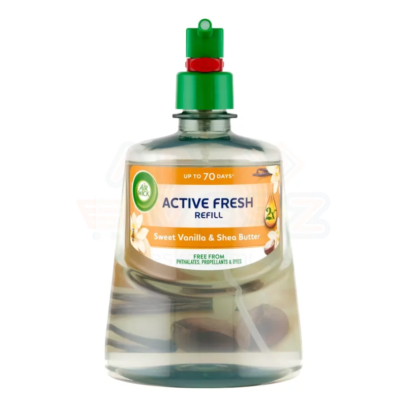 AirWick Active Fresh utántöltő - Édes vanília és shea vaj 228 ml Kép