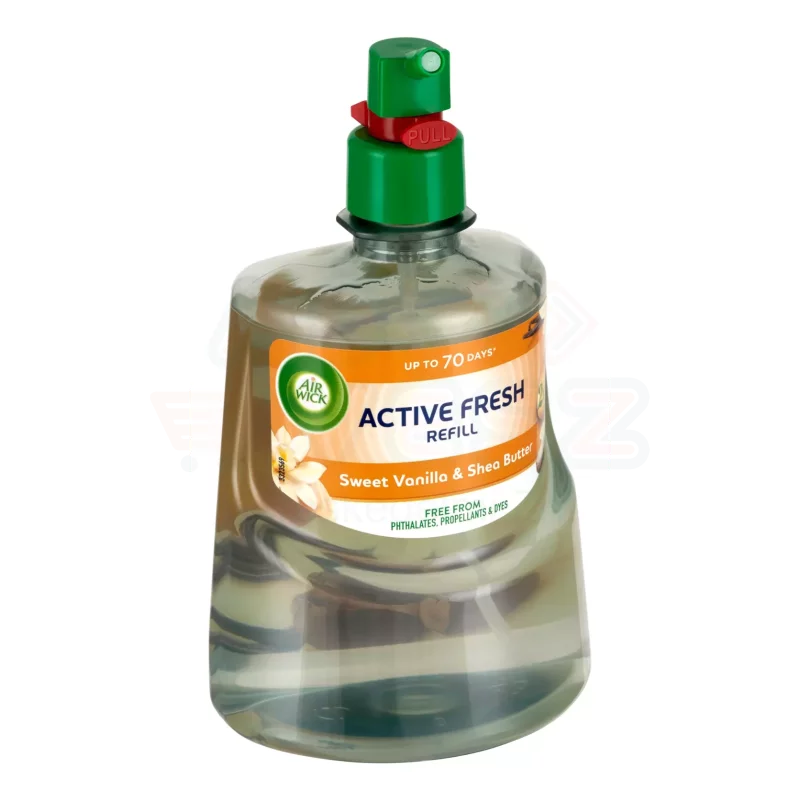 AirWick Active Fresh utántöltő - Édes vanília és shea vaj 228 ml Kép