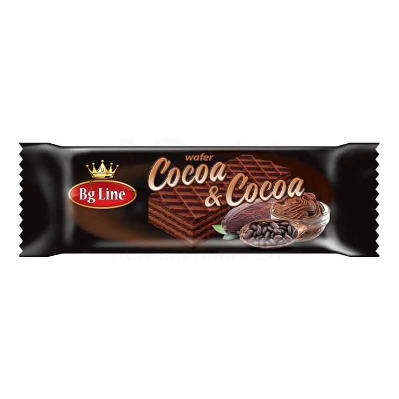 BG LINE Kakaós krémmel töltött kakaós ostyaszelet (Cocoa-Cocoa) 48 g	 Kép