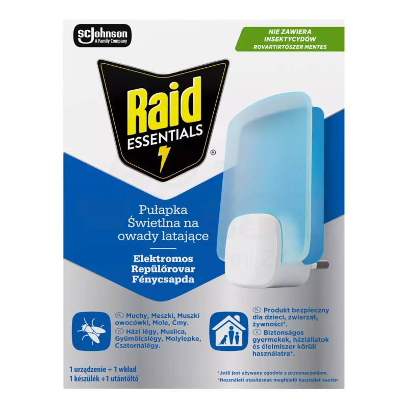 Raid® Essentials Elektromos repülőrovar fénycsapda készülék Kép