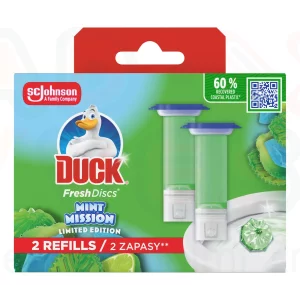 Duck® Fresh Discs zselés WC-öblítő korong utántöltő 2x36 ml Mint Mission Limited Editon
