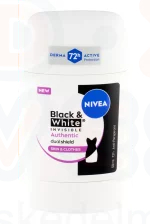 NIVEA deo stift 50 ml Black&White Silky Authentic Kép