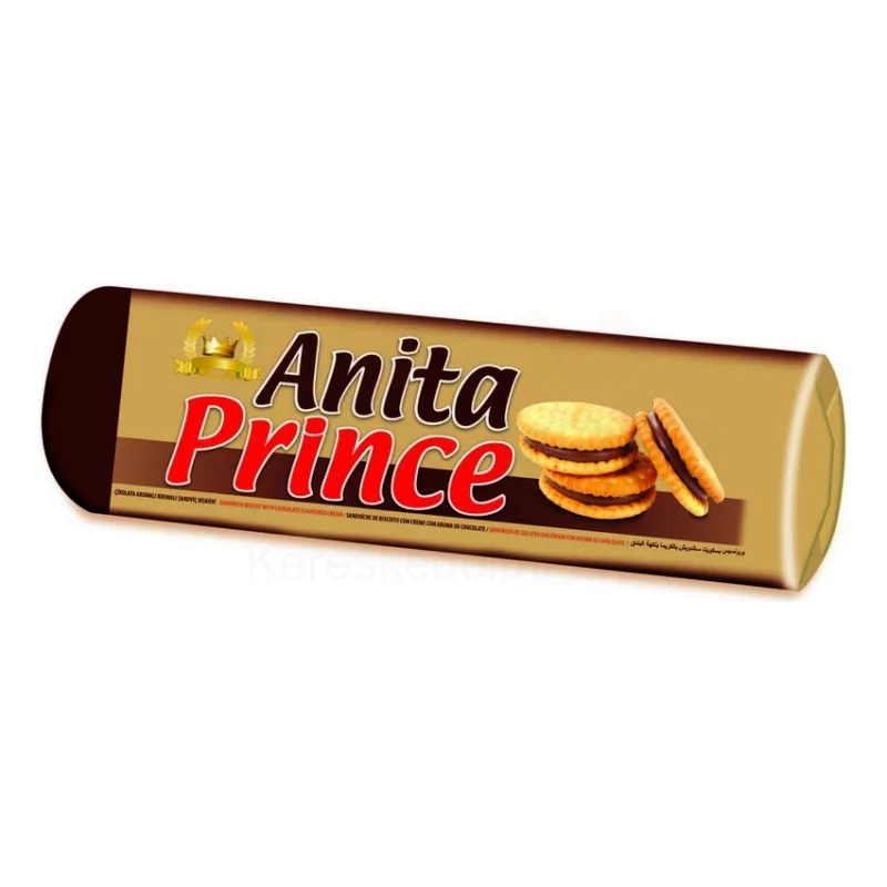 Anita Prince töltött keksz 125 g Kakaós ízű krémmel Kép