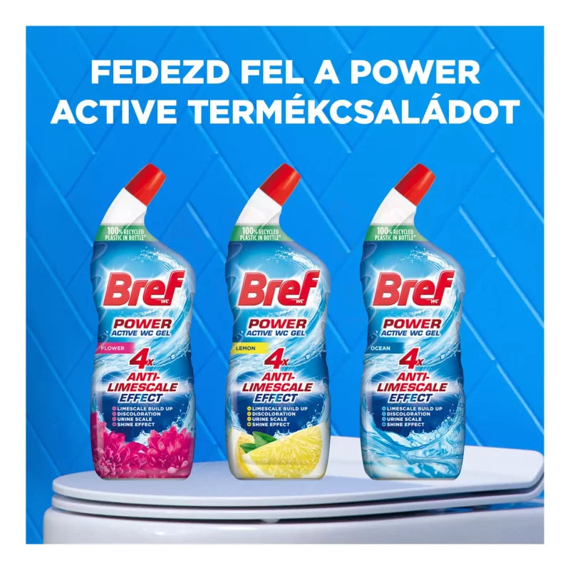 Bref Power Active Gél toalett tisztítószer 750 ml Lemon Kép
