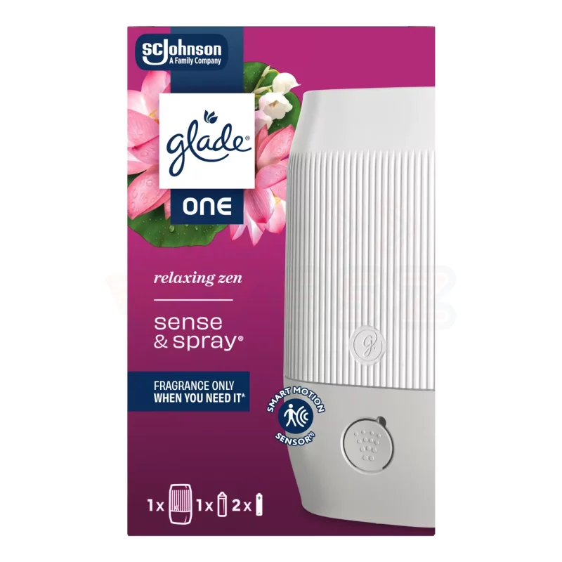 Glade® ONE sense & spray automata légfrissítő készülék 1 db+10 ml Relaxing Zen Kép