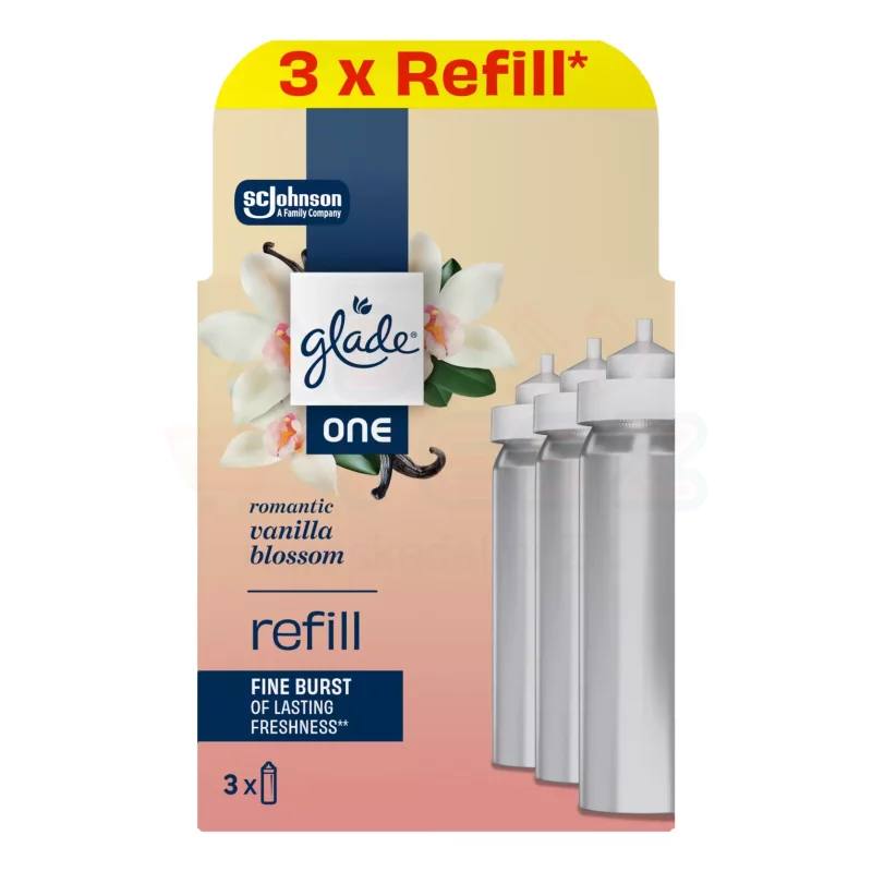 Glade® ONE koncentrált légfrissítő aeroszol utántöltő 2+1 Romantic Vanilla Blossom Kép